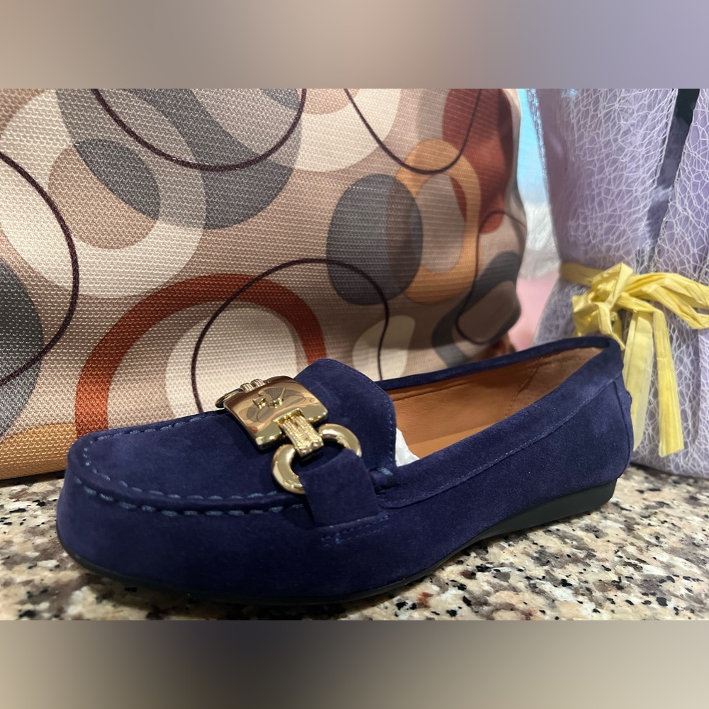 Kate Spade York Women's Carson Loafer, Blue, Size 5.5